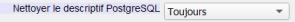 Nettoyer le descriptif PostgreSQL